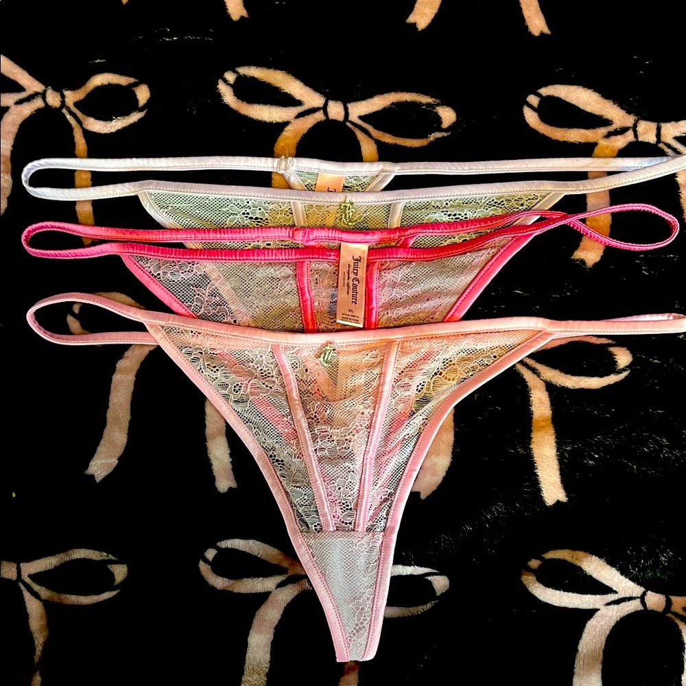 Juicy Couture Pink Lace thongs
